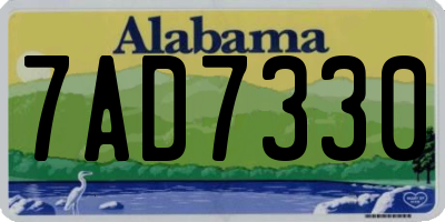 AL license plate 7AD7330