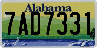 AL license plate 7AD7331