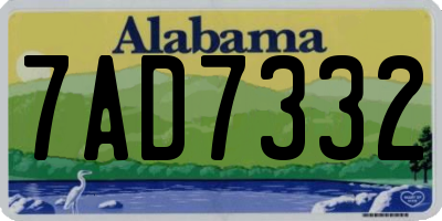 AL license plate 7AD7332