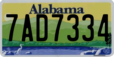 AL license plate 7AD7334