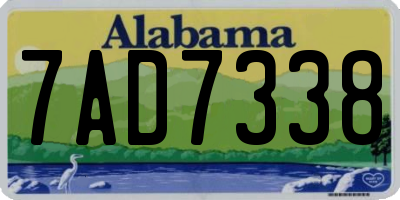 AL license plate 7AD7338