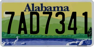 AL license plate 7AD7341