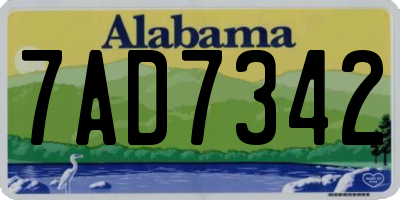 AL license plate 7AD7342