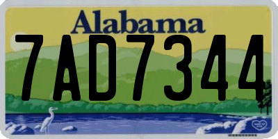 AL license plate 7AD7344