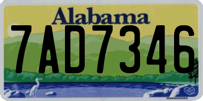 AL license plate 7AD7346