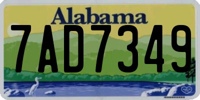 AL license plate 7AD7349