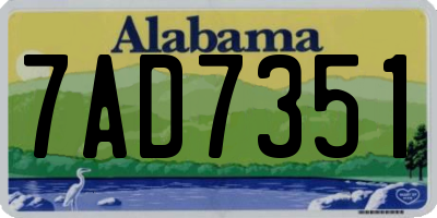 AL license plate 7AD7351
