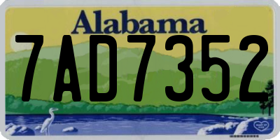 AL license plate 7AD7352
