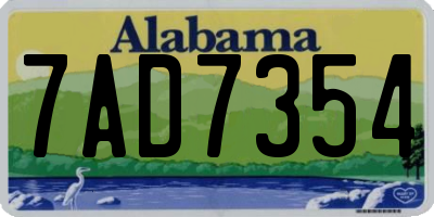 AL license plate 7AD7354