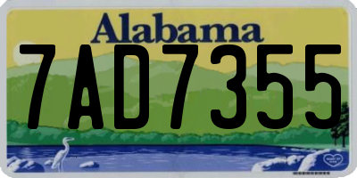 AL license plate 7AD7355