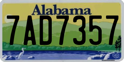 AL license plate 7AD7357