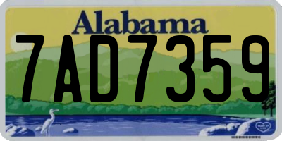 AL license plate 7AD7359