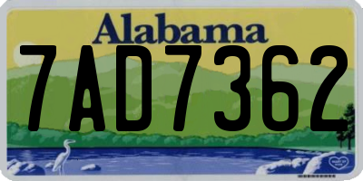 AL license plate 7AD7362