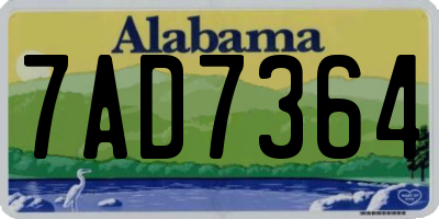 AL license plate 7AD7364
