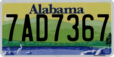 AL license plate 7AD7367