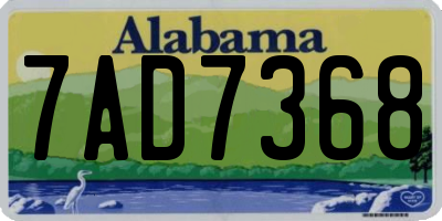AL license plate 7AD7368