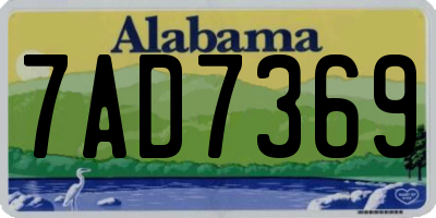 AL license plate 7AD7369