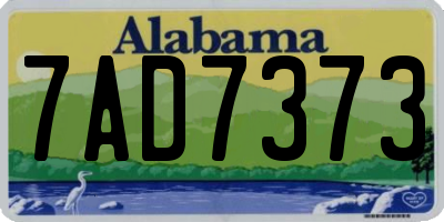 AL license plate 7AD7373