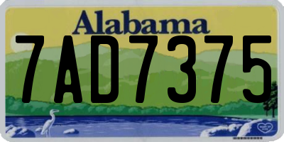 AL license plate 7AD7375