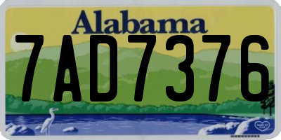 AL license plate 7AD7376
