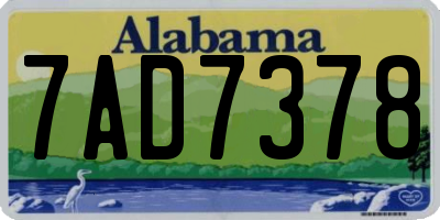 AL license plate 7AD7378