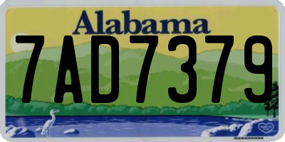 AL license plate 7AD7379