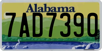 AL license plate 7AD7390