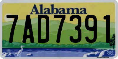 AL license plate 7AD7391