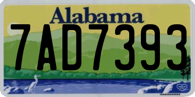 AL license plate 7AD7393