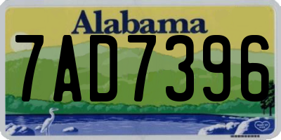 AL license plate 7AD7396