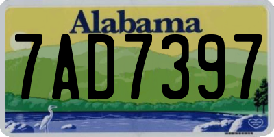 AL license plate 7AD7397