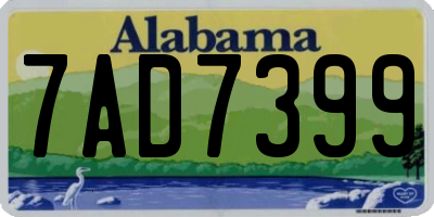 AL license plate 7AD7399