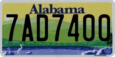 AL license plate 7AD7400