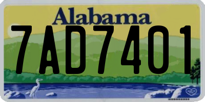 AL license plate 7AD7401