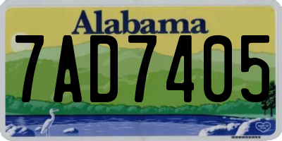 AL license plate 7AD7405