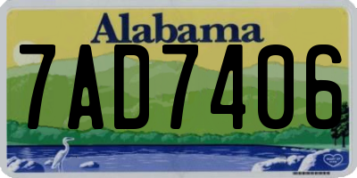 AL license plate 7AD7406
