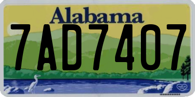 AL license plate 7AD7407