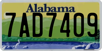 AL license plate 7AD7409