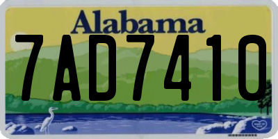AL license plate 7AD7410
