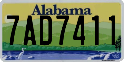 AL license plate 7AD7411
