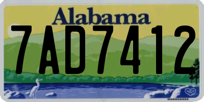 AL license plate 7AD7412