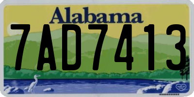 AL license plate 7AD7413