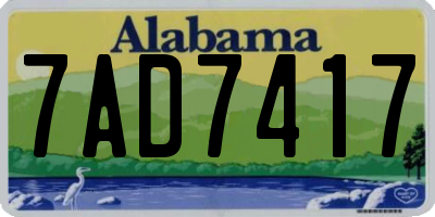 AL license plate 7AD7417
