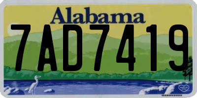 AL license plate 7AD7419