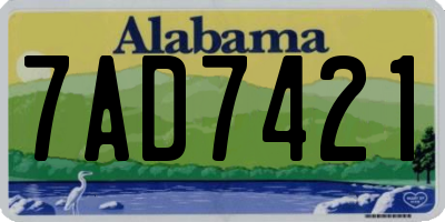 AL license plate 7AD7421