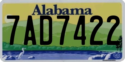 AL license plate 7AD7422