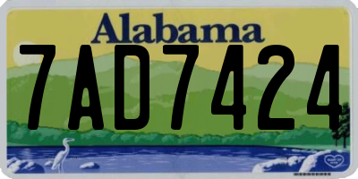AL license plate 7AD7424