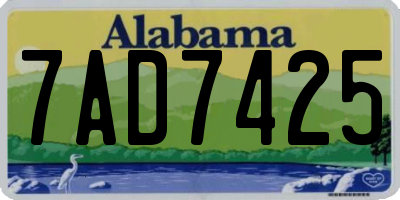 AL license plate 7AD7425