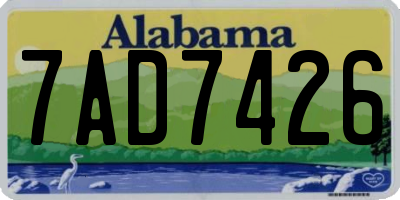 AL license plate 7AD7426