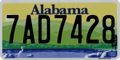 AL license plate 7AD7428